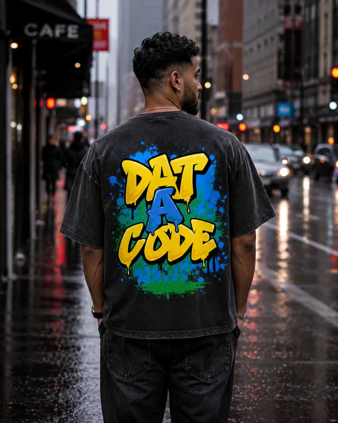 DAT A CODE Heavy Tee - Faded Black