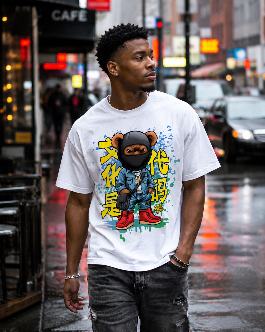 DAT A CODE Heavy Faded Tee - White