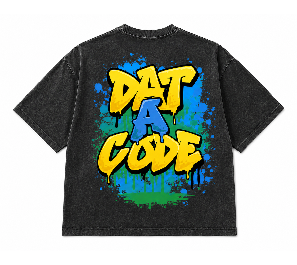 DAT A CODE Heavy Tee - Faded Black