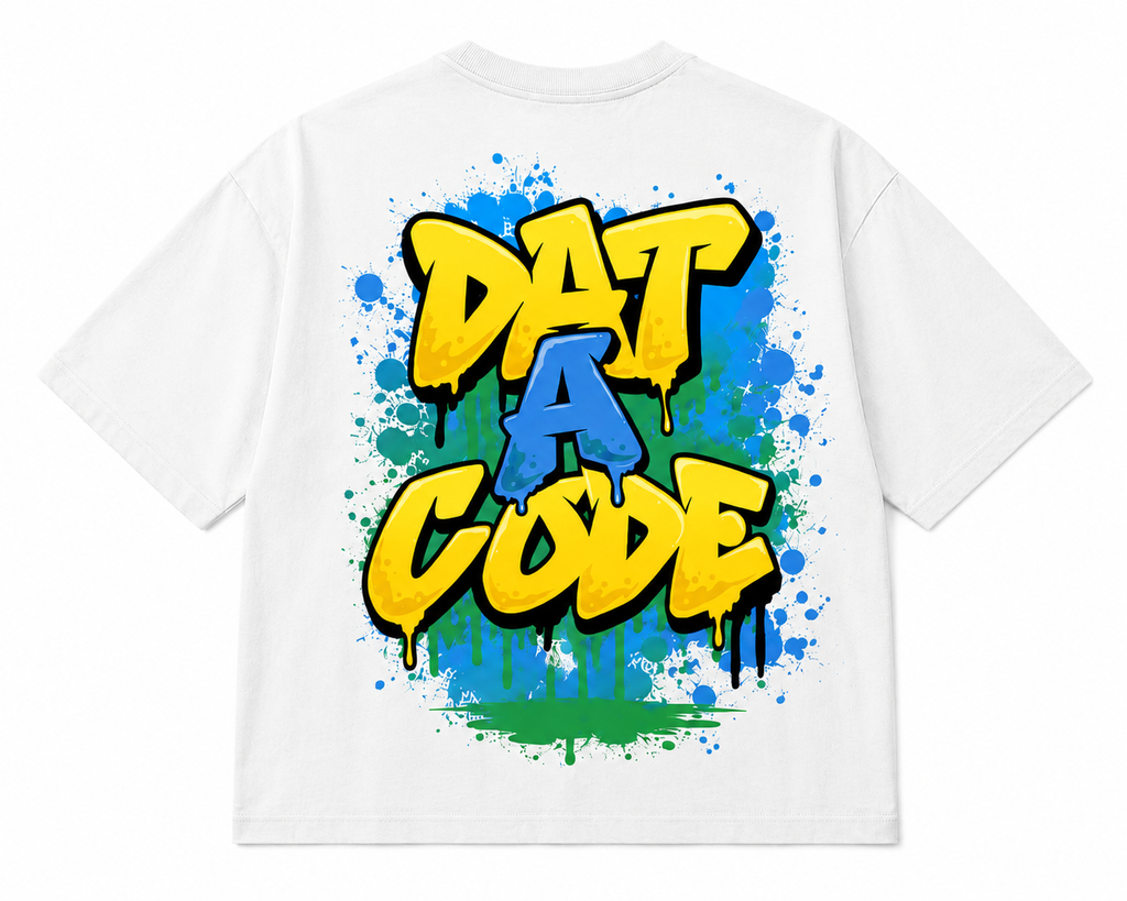 DAT A CODE Heavy Faded Tee - White