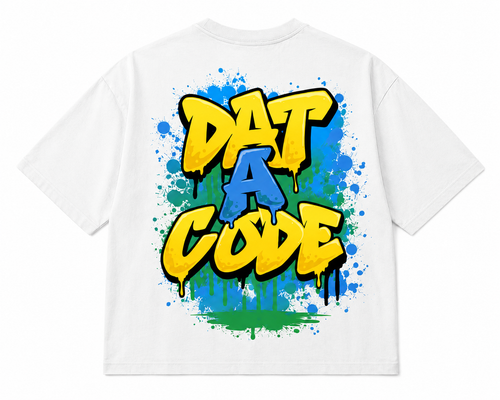 DAT A CODE Heavy Faded Tee - White