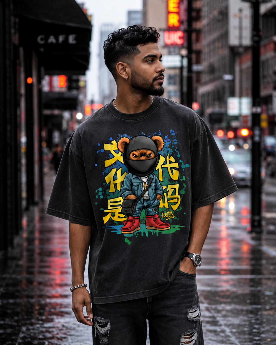 DAT A CODE Heavy Tee - Faded Black