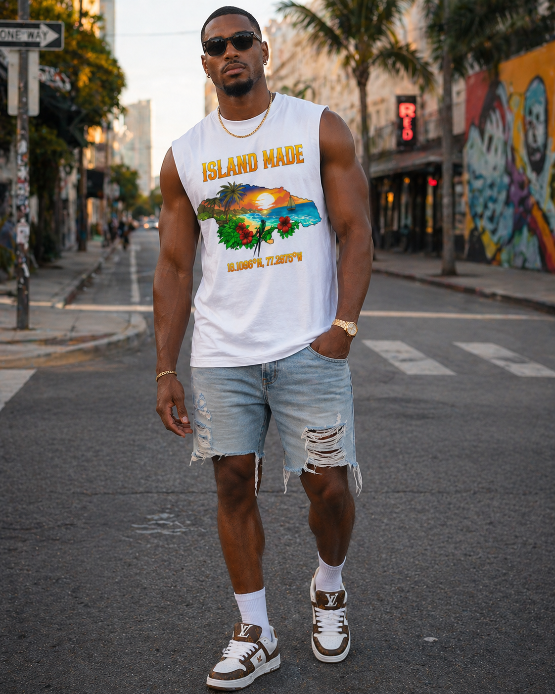Island Made Sleeveless Tee