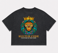 Crowned Lion Stonewash Heavy Cropped Tee