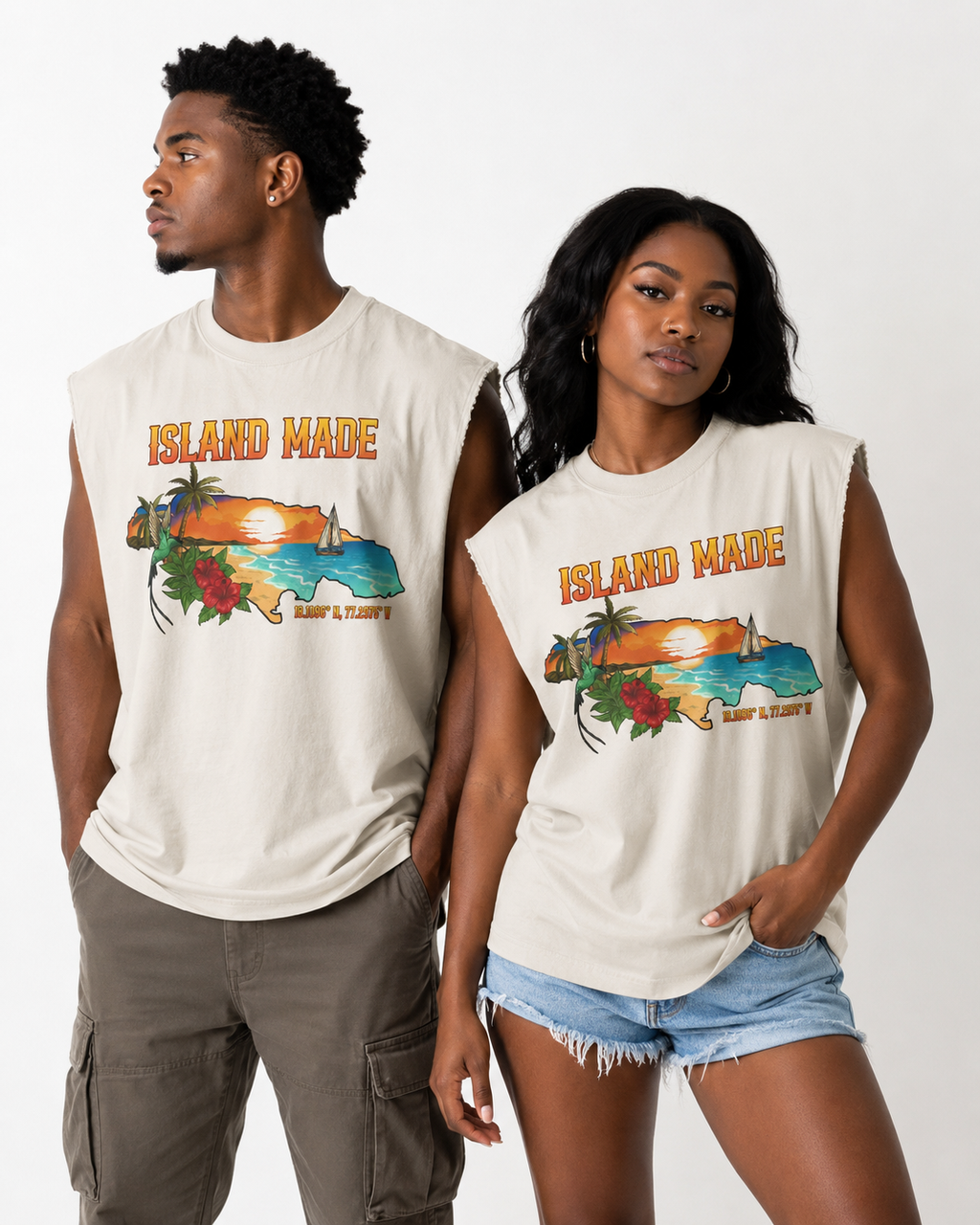 Island Made Sleeveless Tee - Off White