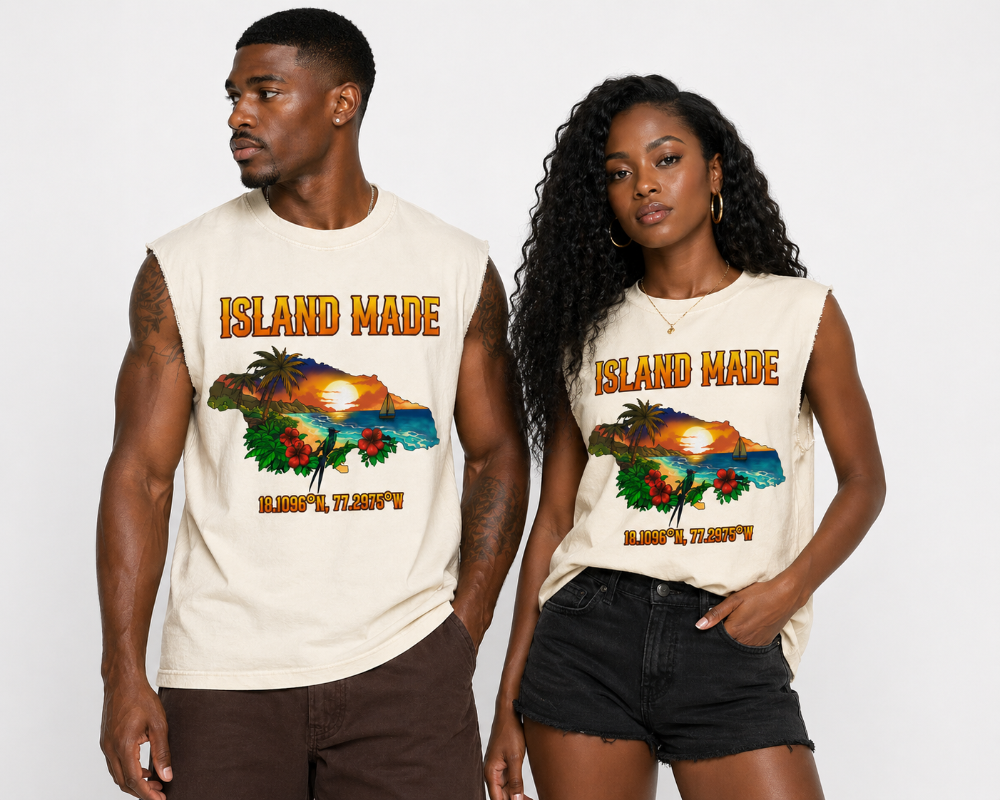 Island Made Sleeveless Tee - Off White