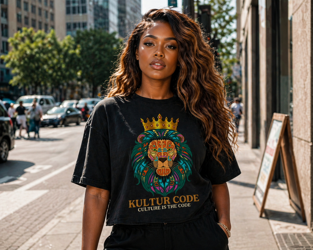 Crowned Culture Tee - Faded Black