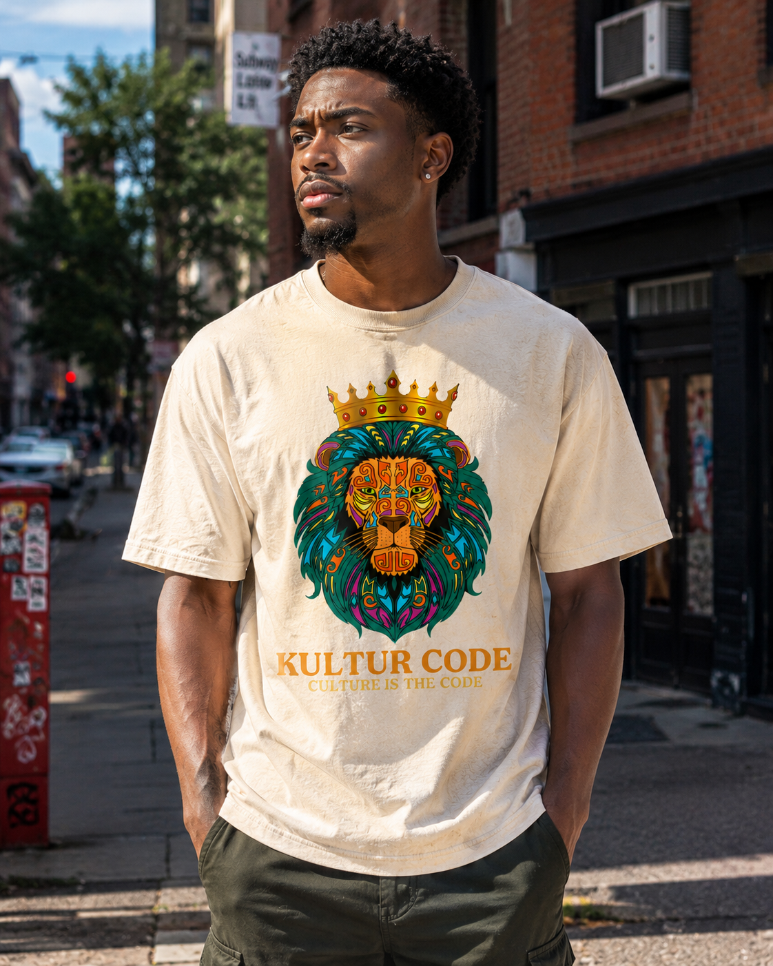 Crowned Culture Tee - Off White