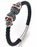 Stone Skull Leather Bracelet