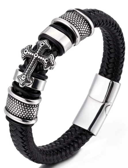 Silver Plated Cross Bracelet