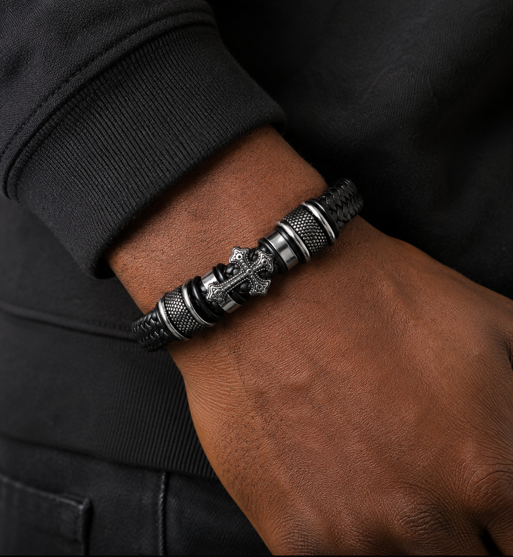 Silver Plated Cross Bracelet